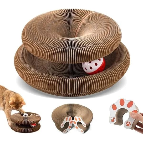 Sammenleggbar klorematte for katter med ball og bjelle – magnetisk design, flere spillmoduser
