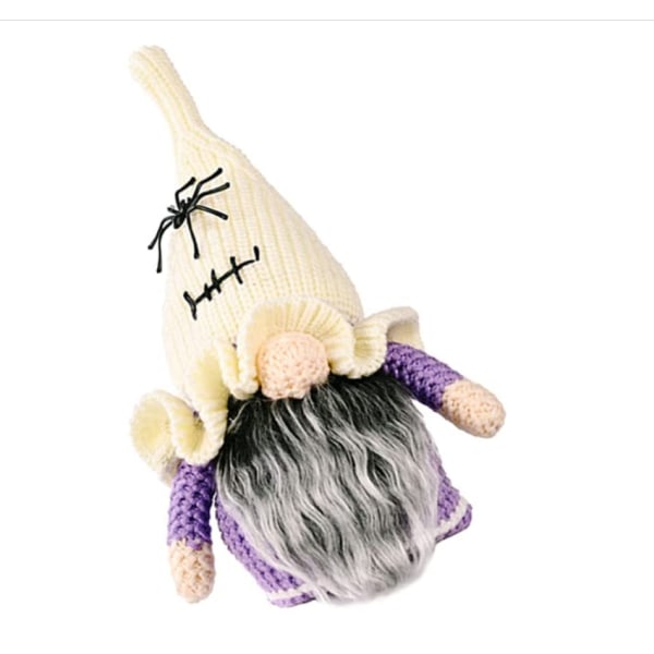 Halloween GNOME-nukke Halloween-nukke lahja kotitalousnukke koristeeksi 1kpl (valkoinen hattu)