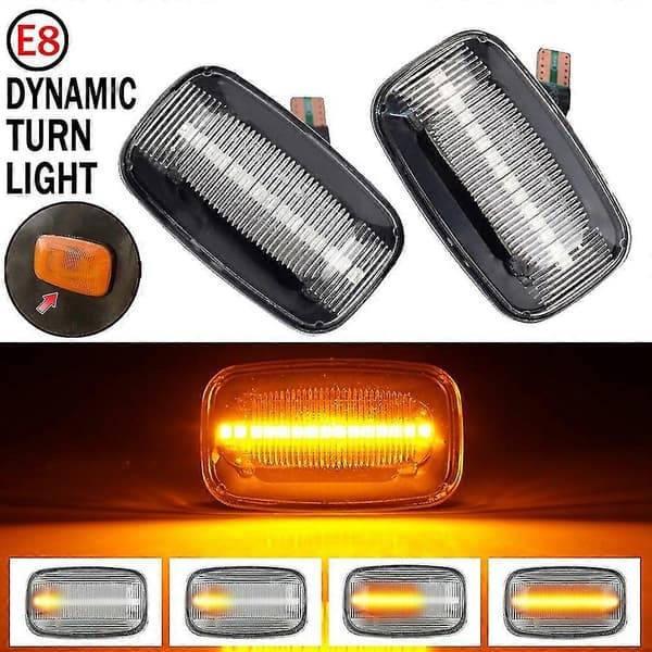 2 stk. Dynamiske LED-sidemarkeringslys blinklys til Land Cruiser 70 80 100-serien