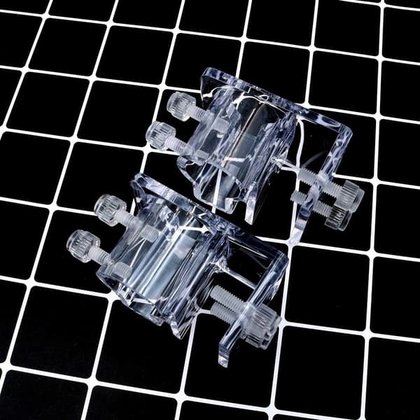 （Transparent）2 st Akvarium Vattenrörshållare Flexibla Fästklämmor Akryl