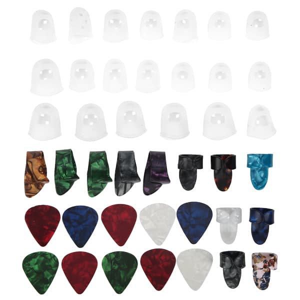 42 pcs Guitar Finger Protectors Set Thumb Picks Musical Instrument Accessories for Performances