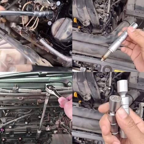 14/16 mm Spark Plug Socket Wrench, Universal Magnetic Spark Plug Socket Tool for Car Spark Plug Removal