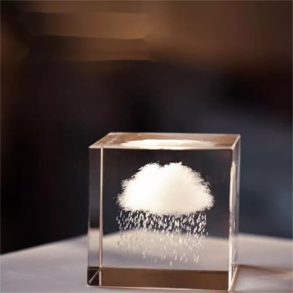 Adopter en Cloud Cubic Crystal Luminous Night Light Starry Sky Crystal Ball Creative Decorative Ornament Bursdagsgave
