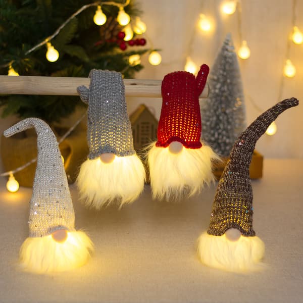 1 stk. hvit juledekorasjon liten nattlampe skog pe