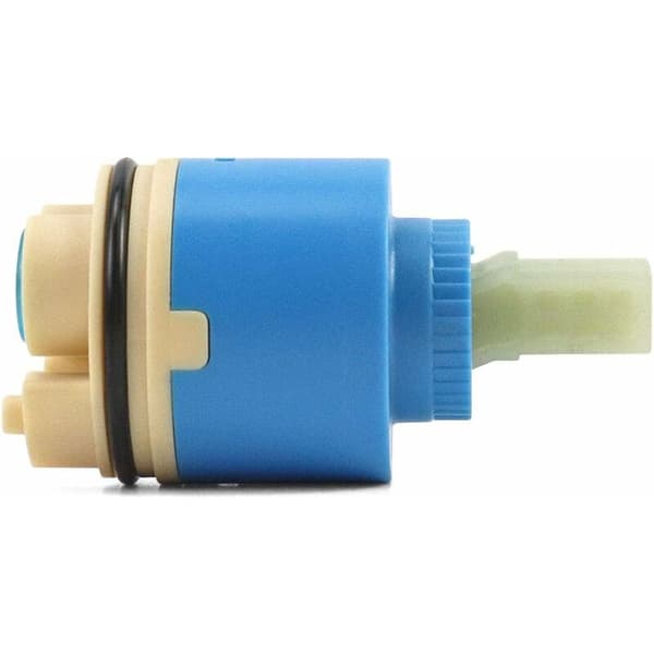 Replacement Ceramic Cartridge, Ceramic for Faucets, 40mm Ceramic Cartridge for Kitchen or Bathroom, Blue, with Base