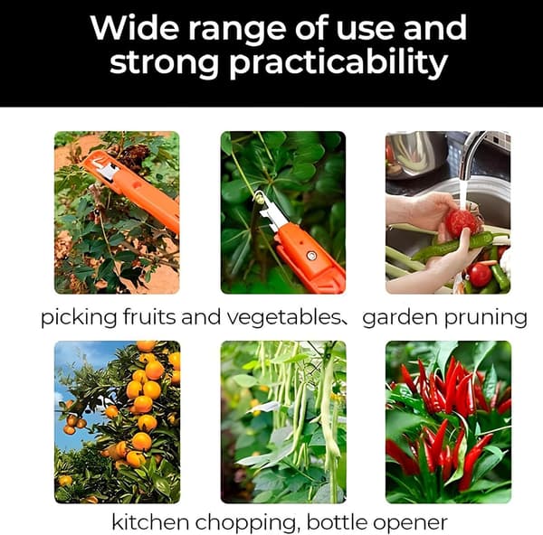 Garden Pruning Shears, Fruit Picker - Ergonomic Vegetable Harvesting Tool for Cutting Branches, Pruning and Harvesting