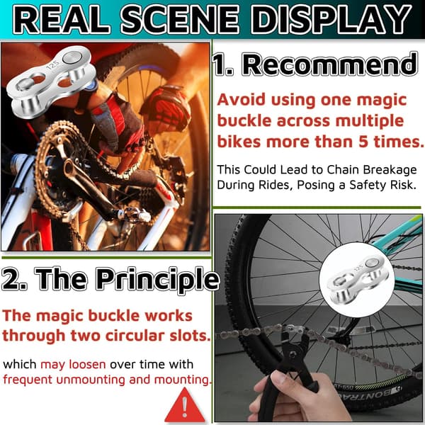 Missing Link 5 par til 12-gears kæde Masterlink til cykelkæde Cykelkædeled 12-gears cykelkæde Masterlink Quick Release Cykeldele Cykel