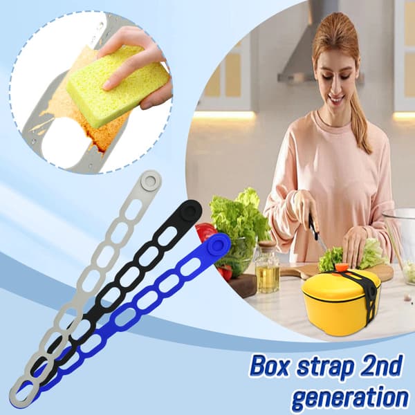 Reusable Universal Lid Strap - Clay Pot Lid Band - Container Fastening Strap for Kitchen Storage