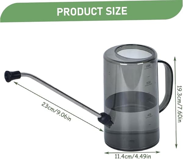 Denne 1500 ml langtutede vannkannen med håndtak, bred åpning og ergonomisk metallkonstruksjon