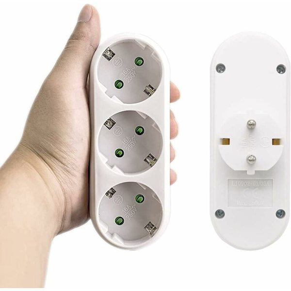 Socket, power strip with 3 sockets, (3500W/16A)