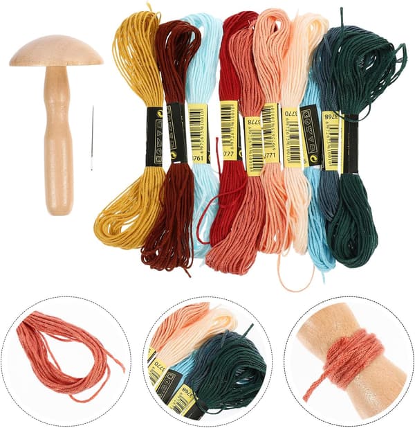 Solid Mushroom Darning Sewing Tool, Small Mending Kit