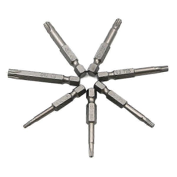 5-Point Security Star Torx Screwdriver Bit Set T10-t40 2-inch Length 7 Pieces Edition 0820