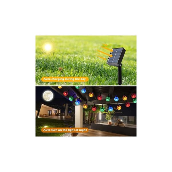 12M 100 LED Outdoor Solar String Lights – 8 Lighting Modes – Waterproof and Durable – Easy Installation