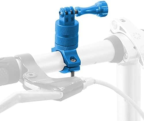 Universal Motorcycle Handlebar Mount 360 Degree Rotation Metal Holder for Action Camera Blue