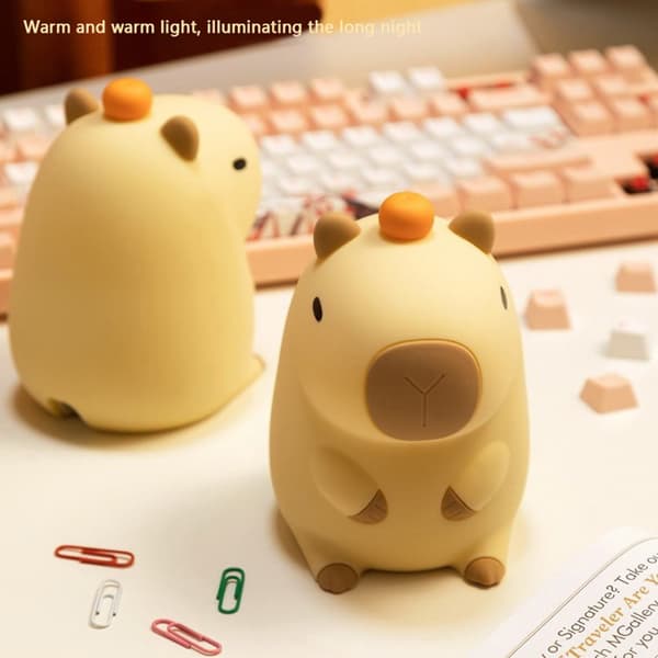 Silicone Beaver-like Rodent Night Light Sleeping Lamp For Room Decor
