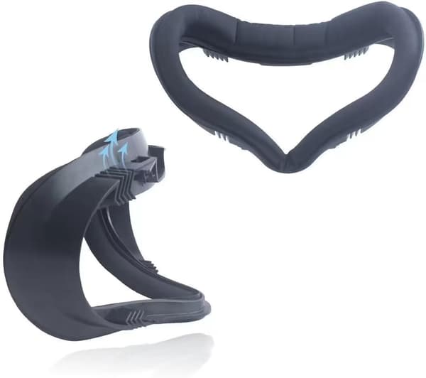 For Meta Quest 2 VR Headset Anti-Sweat Eye Mask VR Face Interface Bracket Protection Anti-Sweat Eye Mask (Black)