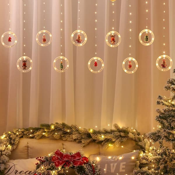 Christmas Lighting - 120 LED, 3 m, Flashing Bubble & Round Lights, Extendable for Indoor & Outdoor Use (Warm Round Light) Warm Round Light