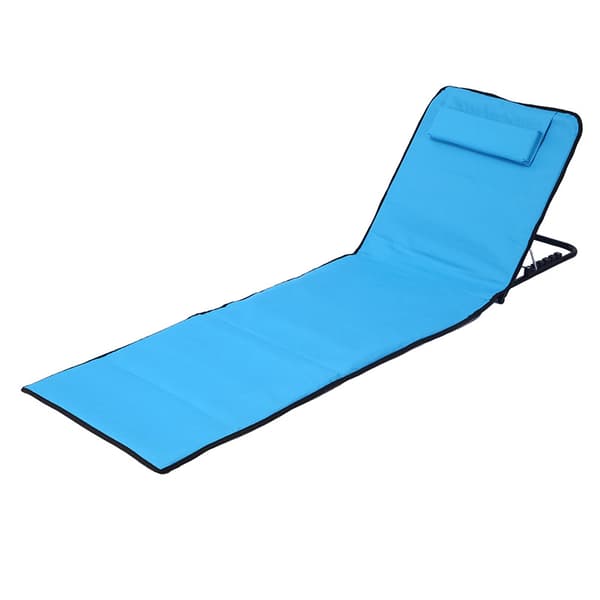 Beach chair with infinitely adjustable backrest - Comfortable foam-filled beach mats are ultra-light and space-saving, foldable