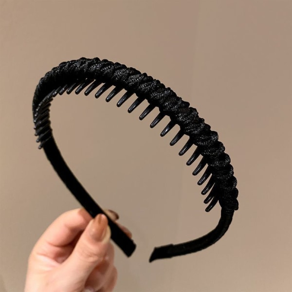 Mode hår Accessoarer Hårband pannband för kvinnor/tjejer Halkfritt hårband Comfy Hair Hoop Hartständer Kam (3 färger)