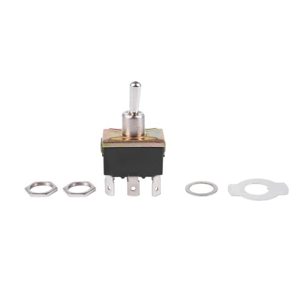 6X AC 250V/10A 125V/15 DPDT 3-Position ON/OFF/ON 6-Pin Toggle Switch Black + Silver