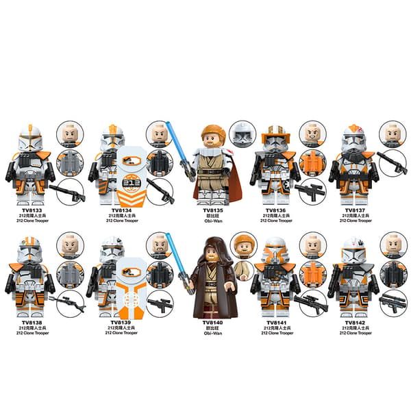 Star Wars Docka Monteringsdocka Minidocka 10STK-501 Clone Trooper, Obi-Wan[ht]