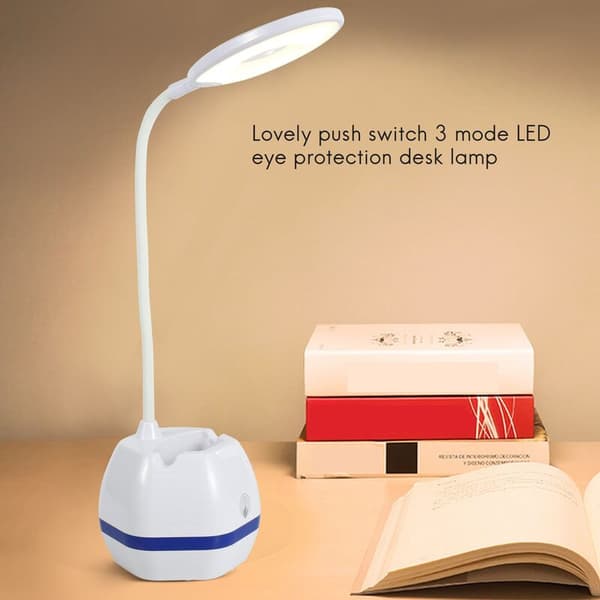 LED Eye Protection Desk Lamp 3 Modes Cute Touch Switch Rechargeable Foldable Bracket Pressure Small Bedroom Reading Desk Lamp