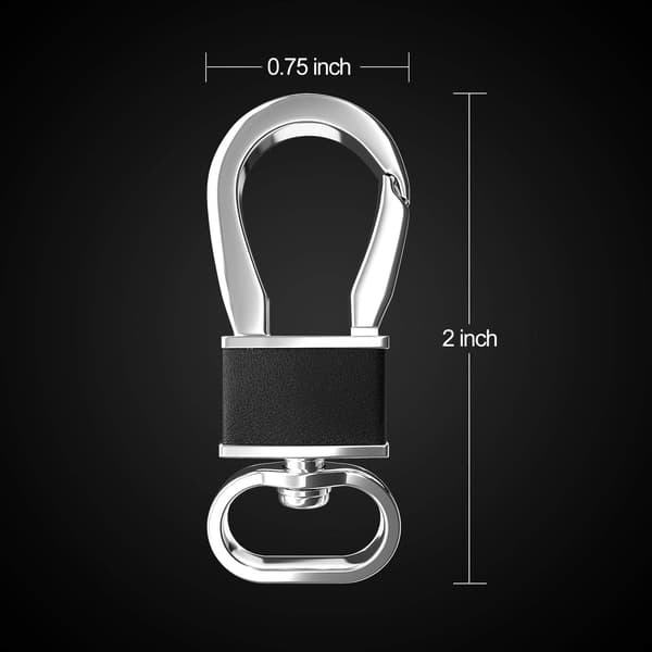 4-pack Musta Metallinen Karabinkoukku Avaimenperä Avainpidike, Avaimenperät K