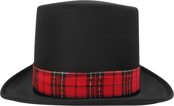Snemand Tophat med Ternbånd Kristtorn og Bær - Jule Grim Sweater Fest Hatte - Caroler Kostume Tophat - Trætop