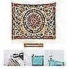 Sol og Måne Tapestry Hippie Indie Tapestries Boho Orange Blomstret Tapestry