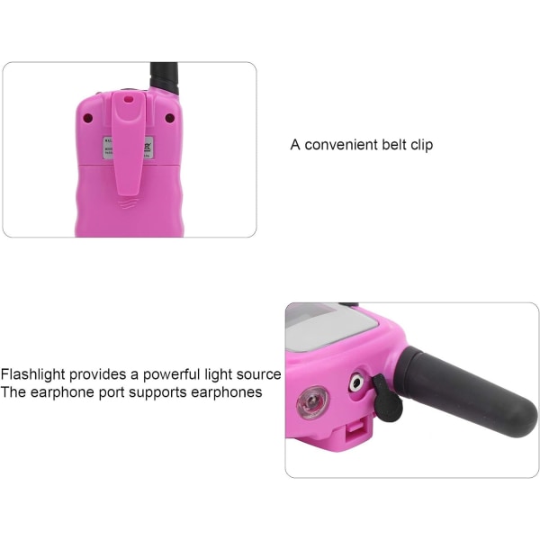 3 kpl Walkie Talkie -lapsia varten, Kannettava 3 pitkän kantaman lasten Walky Talky käsikäyttöinen lelu LCD-näytöllä pojille ja tytöille