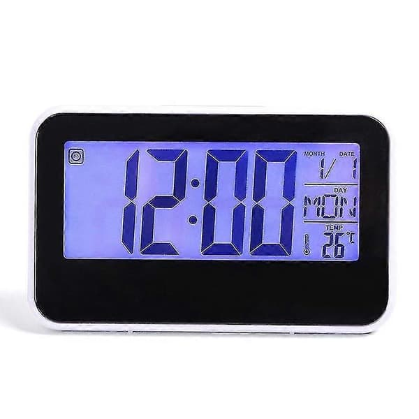 Large Silent LCD Wall Clock with Temperature and Humidity Display, Clock with Day and Date, Digital Wall Clock for Home Office