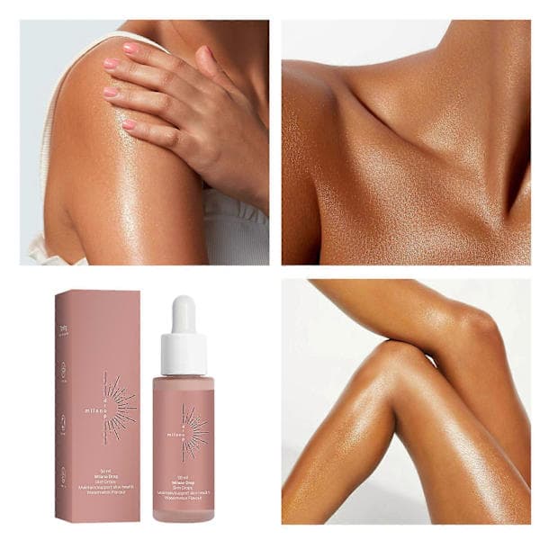 Self-Tanning Drops - Liquid Bronzer for Natural Sunless Tan, for Body and Face, 2-Pack