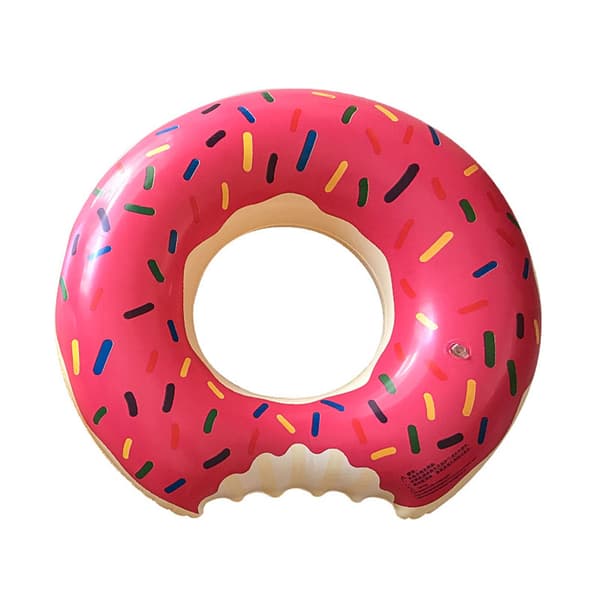 Donut Pool Float med glitter 60 cm (1-pak), sjov pooltube
