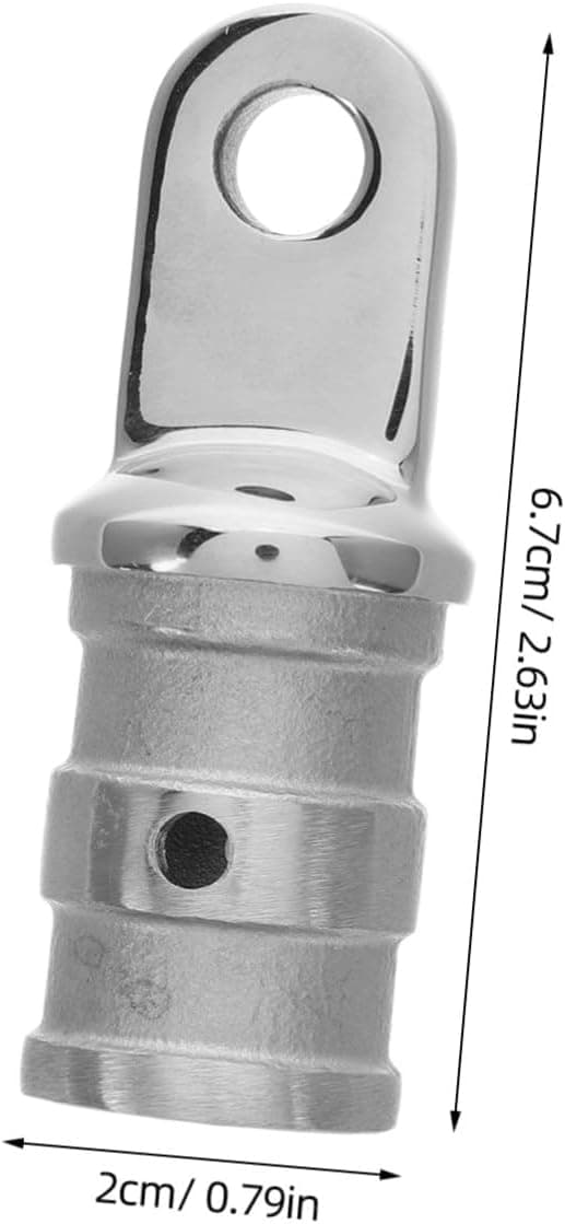 316 Rostfritt Stål Förlängd Rörplugg 25Mm Marin Bimini Topplock Extern Ögonände Båtbeslag
