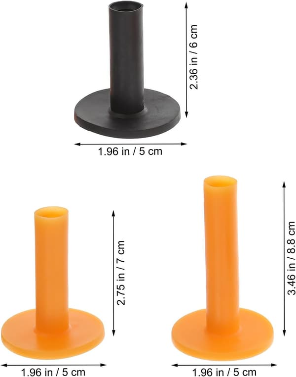 9 stk. gummi golftees sæt 88 mm 70 mm 60 mm til driving range træning indendørs golfmåtte