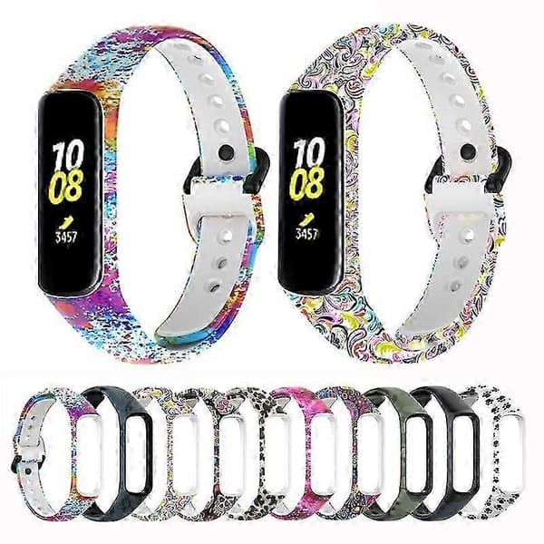 Til Samsung Galaxy Fit 2 SM-R220 Silikone Trykt Urrem