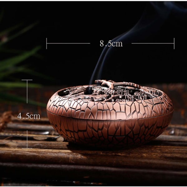 Seosteinen suitsukepidike (tikku/kartio/kierukka suitsuke) tuhkansiepparitarjotin kulho suitsukkeen pidikkeellä ja tulenkestävällä puuvillalla lahjaksi