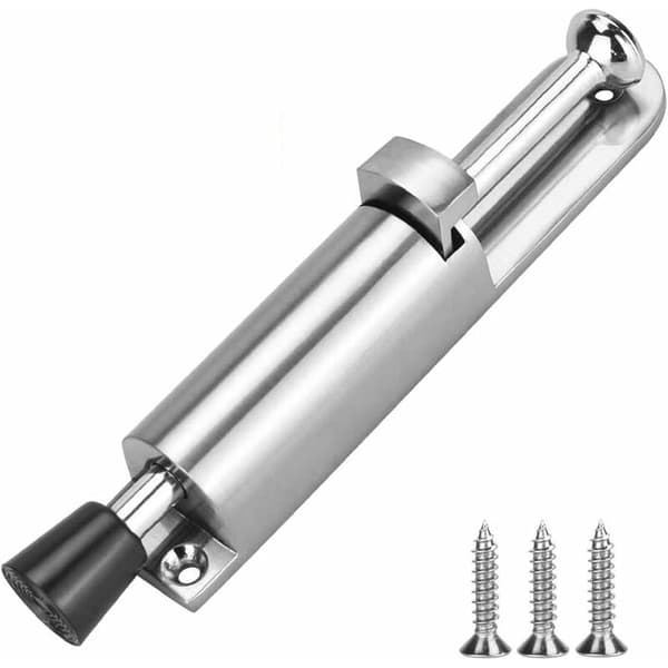 Kraftig metalldørstopper med fjær, dørstopper i sinklegering