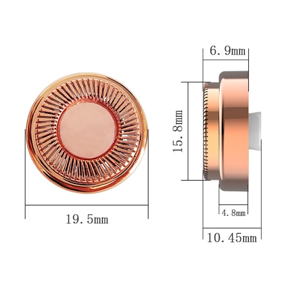 Vaihtoterät Flawless Facial Hair Remover -partakoneelle naisille, 18K:n roseekultapinnoitettu - 4 kpl pakkaus