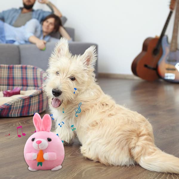 Dynamic Interactive Boring Dog Toy Rabbit Cartoon Washable Plush Dog Toy