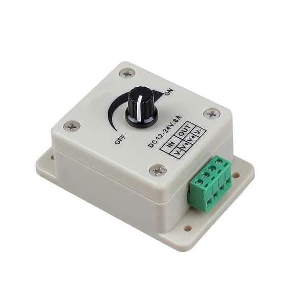 Spenningsregulator DC-DC Spenningsstabilisator 8A Strømforsyning Justerbar Hastighetsregulator DC 12V LED Dimmer 12 V [DB]