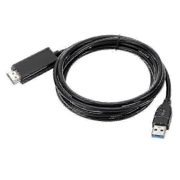 1,8 m USB til HDMI-adapterkabel USB 2.0 Type A han til HDMI han-konverter Ny
