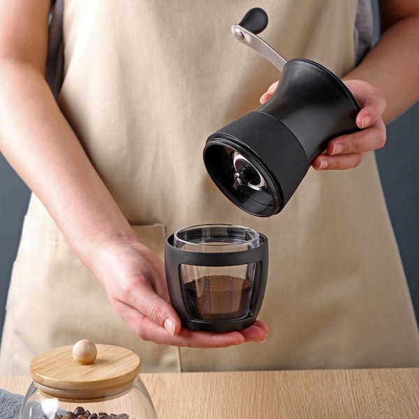 Manuaalinen kahvimylly [ Suunniteltu Japanissa] Ympäristöystävällinen käsikahvimylly, joka käyttää uudelleen kahvipapujätettä raaka-aineena ( kahvi
