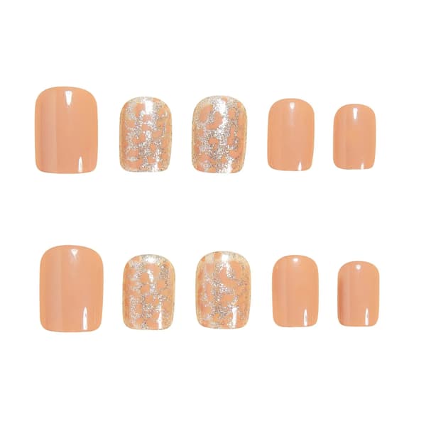 24 Pcs Press-on Nails Extra Short Glossy Full Cover Acrylic Nails Q14 Q14