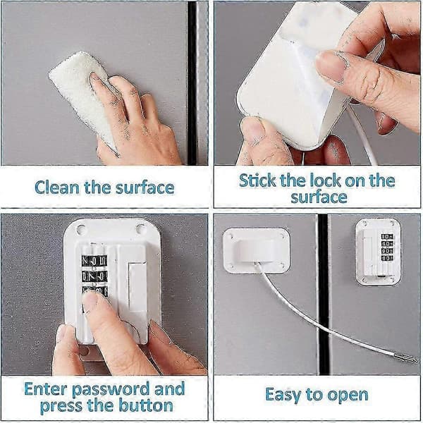 2 Pieces Refrigerator Lock Freezer Lock Fridge Door Lock Combination Child Safety Lock for Cabinets