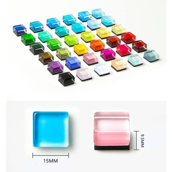 Køleskabsmagneter med 24 farver Farverige køleskabsmagneter Søde dekorative magneter Kontor køkkenmagneter Skab glasmagneter（5 sæt）