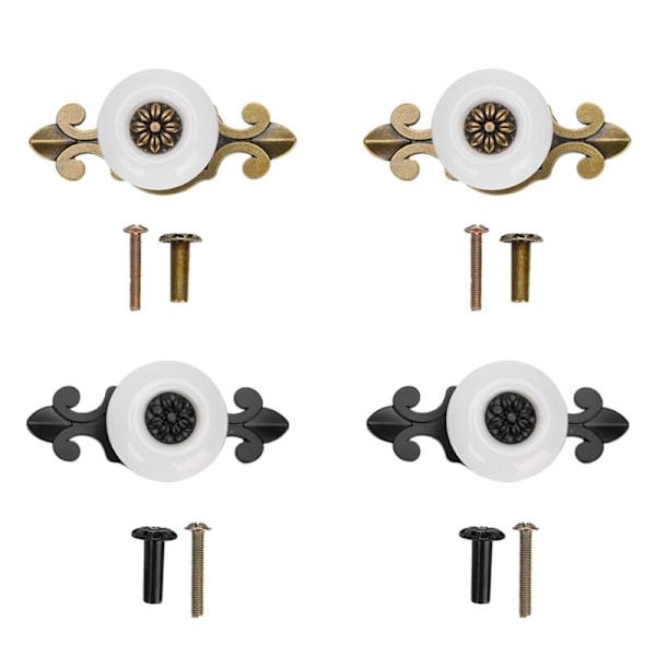 4 Pcs Home Decor Ceramic Drawer Knobs Cabinet Handles