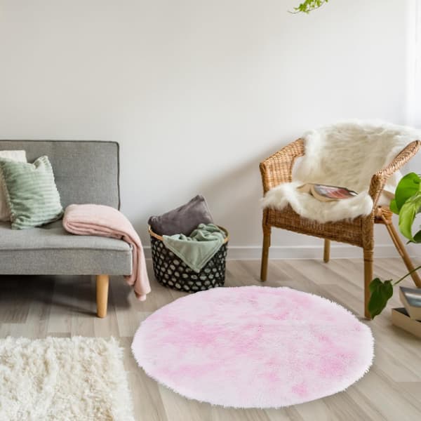 Tie Dye Gulvmatte Glatt Gulvteppe med Plysj Polyestermateriale og Dekorativ Funksjon