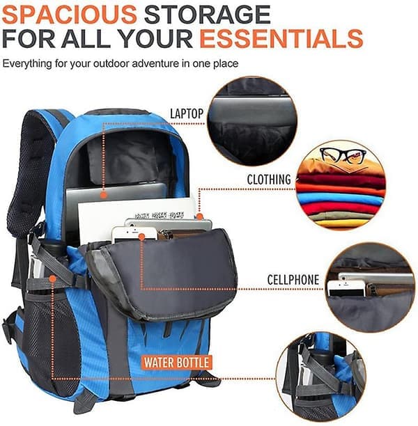 Large Waterproof Backpack 40l Bag Camping Hiking Outdoor Travel Backpack