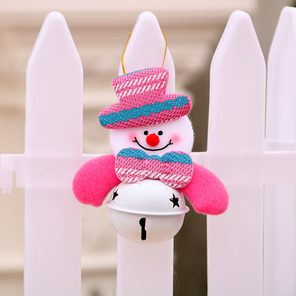 4 st julgransprydnader med klockor, julgransdekorationer Tomte Snögubbe Rensa Djurälg Björnprydnad